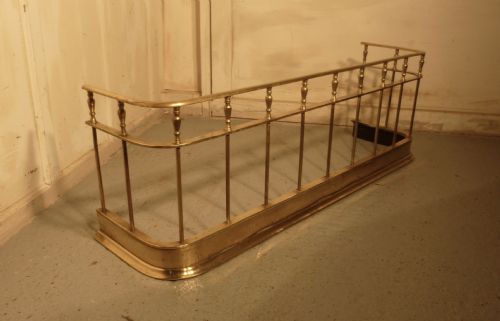 fig 2. A Large Victorian Brass Club Fender