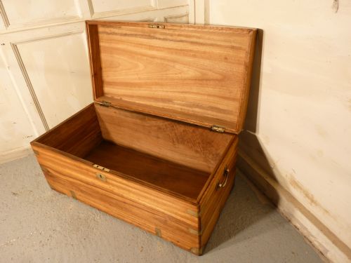 fig 2. A Large 19th Century Camphor Wood Campaign Chest