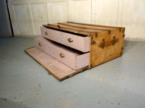 fig 1. Fitted Steamer Trunk or Cabin Chest of Drawers, Coffee Table