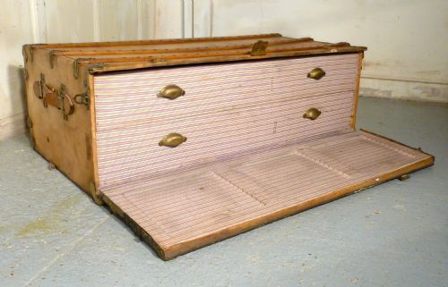 fig 2. Fitted Steamer Trunk or Cabin Chest of Drawers, Coffee Table