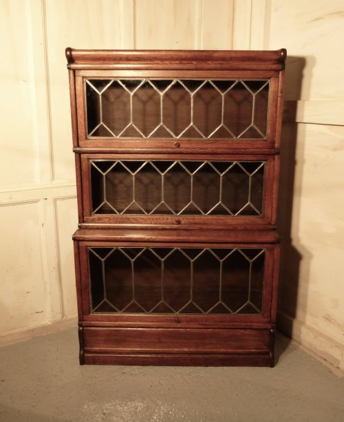A 3 Stack Oak Globe Wernicke, or Barristers Bookcase