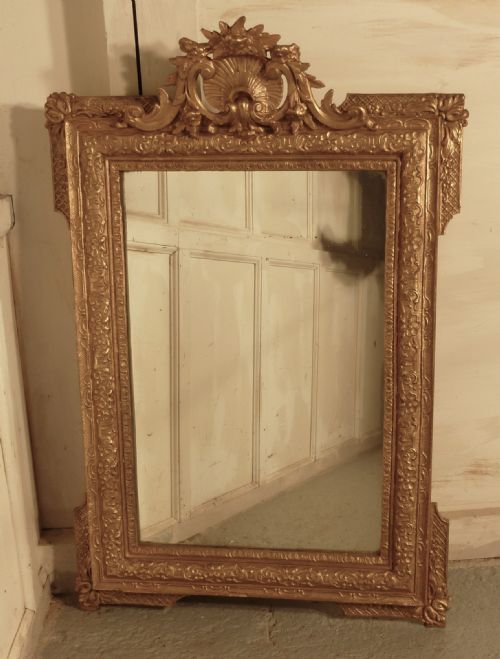 French Shabby Gilt Wall Mirror