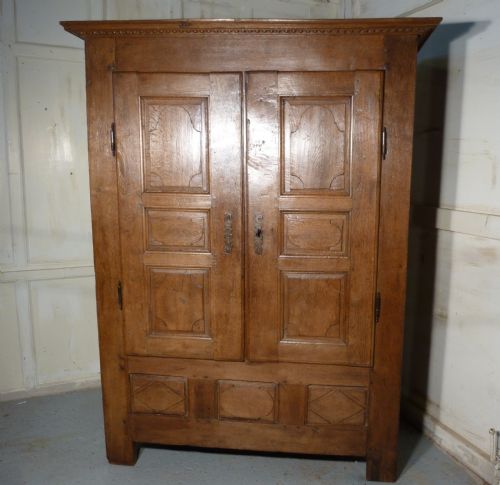 17th Century French Oak Housekeepers Cupboard, Armoire