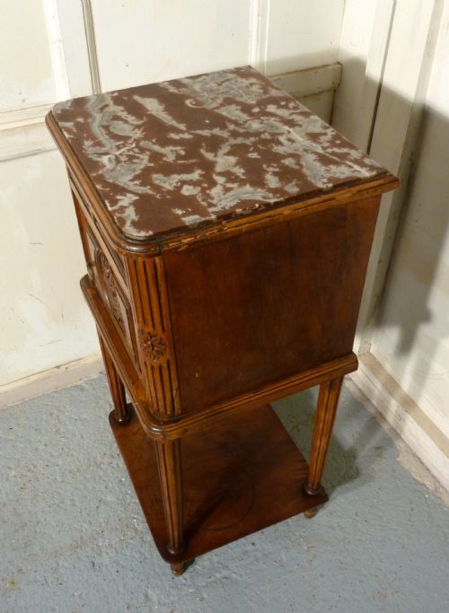 fig 2. French Empire Style Walnut Bedside Cabinet
