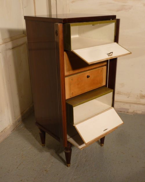fig 1. French Rosewood Box Filing Cabinet, Wellington Chest