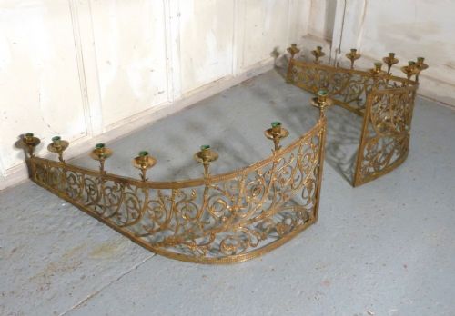 fig 1. Pair of 19th Century French Brass Candelabra, Candle Light, Balcony
