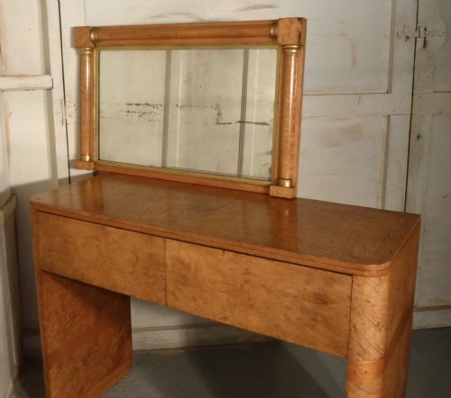 fig 1. Regency Style Mirror or Over Mantle, in Bird’s Eye Maple