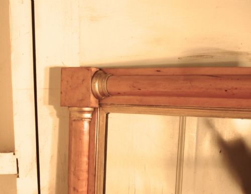 fig 2. Regency Style Mirror or Over Mantle, in Bird’s Eye Maple