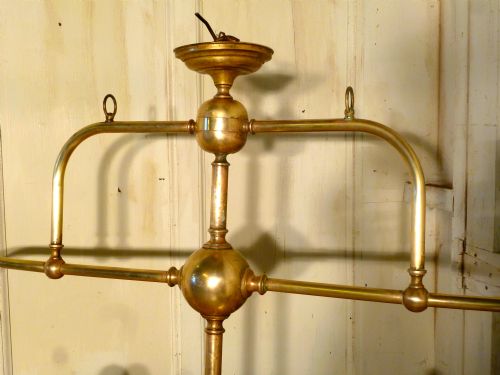 fig 1. 19th Century Large French Brass Snooker Light