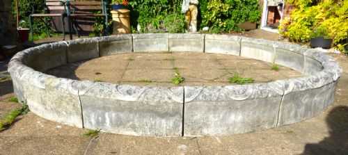 Stone Edging Setts, Circular Fountain, Parterre Herb Garden Fire Pit