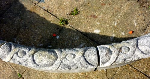 fig 2. Stone Edging Setts, Circular Fountain, Parterre Herb Garden Fire Pit