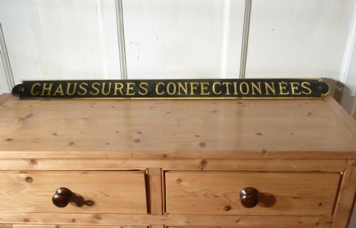 19th Century French Shoemaker’s Glass Advertising Sign