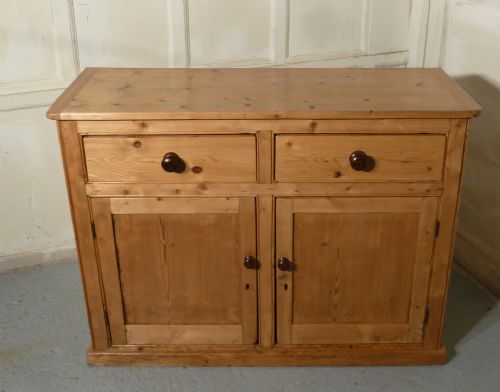 Victorian Stripped Pine Dresser Base, Kitchen Cupboard, Sideboard