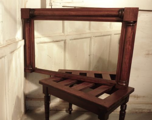 Regency Style Mirror or Walnut and Rosewood Over Mantle