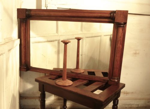 fig 1. Regency Style Mirror or Walnut and Rosewood Over Mantle
