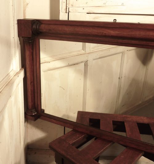 fig 2. Regency Style Mirror or Walnut and Rosewood Over Mantle
