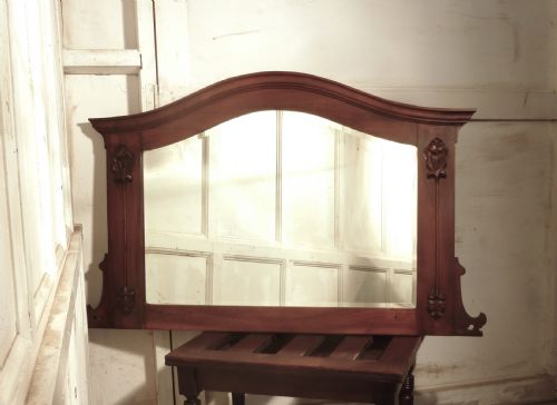 fig 1. Arts and Crafts Walnut Wall Mirror, Overmantle