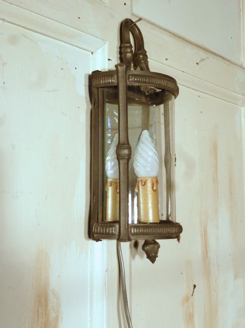 fig 1. Charming 19th Century French Pewter Wall Light