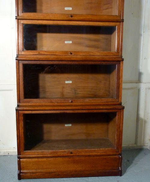 fig 2. A 6 Section Waterfall Oak Globe Wernicke Barristers Bookcase 0r Filing Cabinet