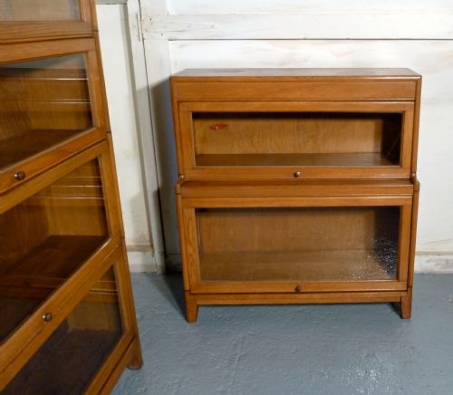 fig 2. A Pair of Art Deco Golden Oak Barristers Bookcases, made by Gunn