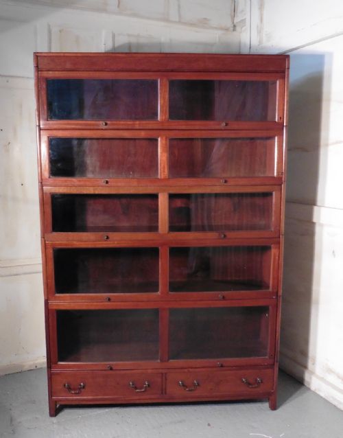 Large Mahogany Barristers Bookcase or Filing Cabinet by Gunn