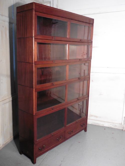 fig 1. Large Mahogany Barristers Bookcase or Filing Cabinet by Gunn