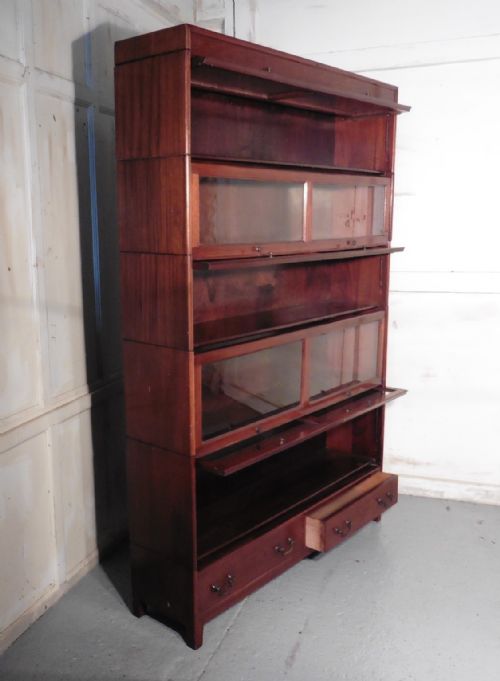 fig 2. Large Mahogany Barristers Bookcase or Filing Cabinet by Gunn