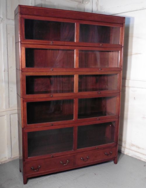 fig 3. Large Mahogany Barristers Bookcase or Filing Cabinet by Gunn