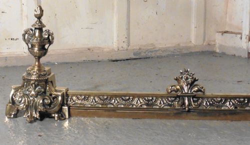 fig 1. French Brass Extending Fender, Rococo Fire Grate