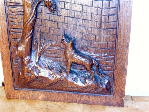 fig 1. A Superbly Carved 19th Century Oak Panel 