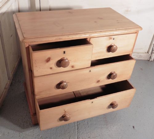 fig 1. Victorian Stripped Pine Chest of Drawers