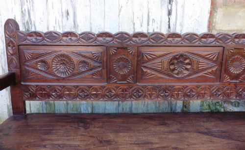 fig 2. Very Long French Carved Oak Bench, Settle