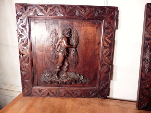 fig 2. Pair of Superbly Carved Oak Door Panels, Thor and Neptune