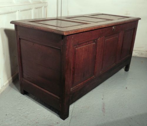 fig 1. 18th Century Carved Oak Coffer