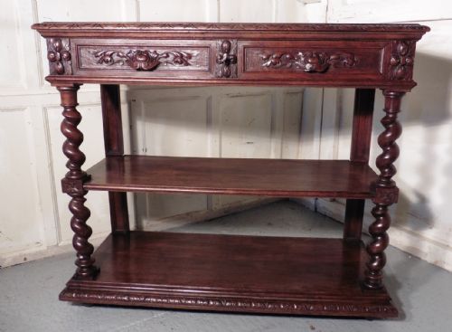 A Victorian Carved Oak Buffet.