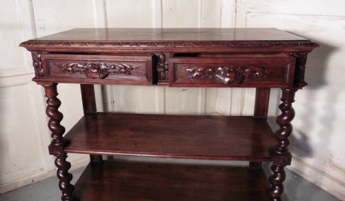 fig 2. A Victorian Carved Oak Buffet.