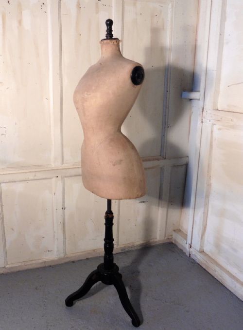 fig 1. Early 19th Century French Mannequin, Dressmakers Dummy, Wasp Waist