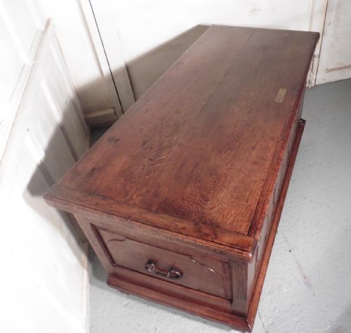 fig 2. A Heavy French Panelled Oak Coffer