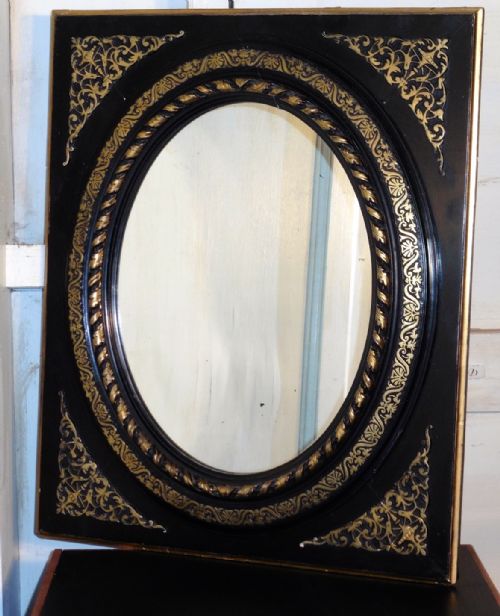 fig 1. Stunning French Empire Gilt and Lacquer Wall Mirror