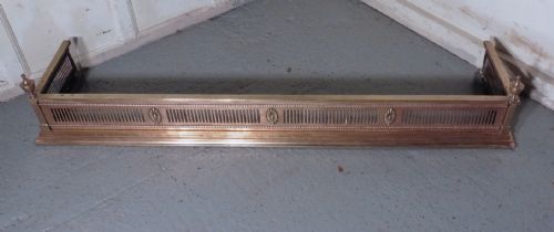 Large Victorian Brass Fender