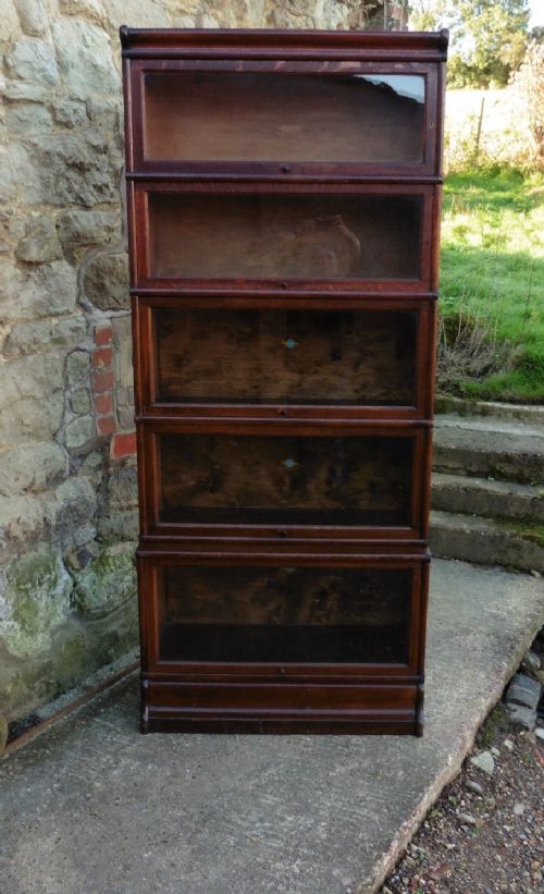 A 5 Stack Waterfall Oak Globe Wernicke Barristers Bookcase 0r Filing Cabinet