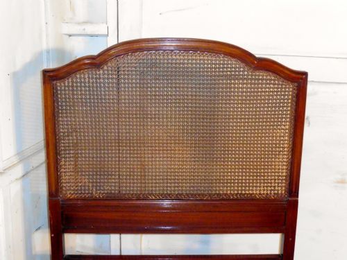 fig 1. A Superb Pair of Art Deco Mahogany, Bergère Twin Beds, by Maples