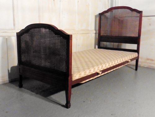 fig 2. A Superb Pair of Art Deco Mahogany, Bergère Twin Beds, by Maples