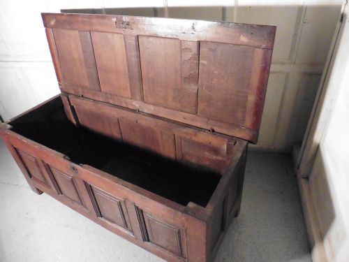fig 2. Very Large 17th Century  Oak Coffer 
