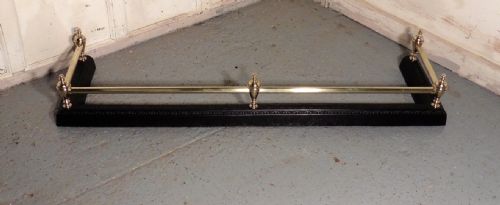 fig 1. Large Victorian Brass and Iron Fender