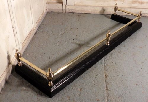 fig 2. Large Victorian Brass and Iron Fender