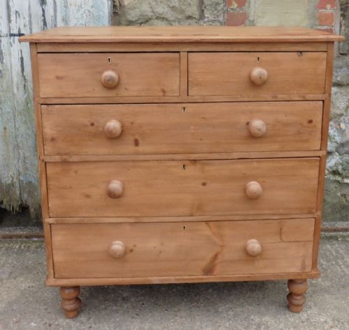 A Large Victorian Pine Chest of Drawers