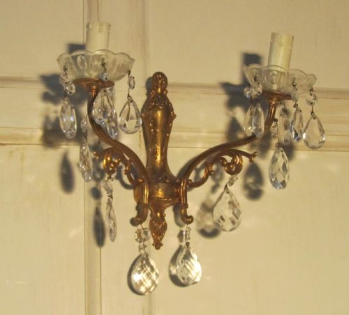 fig 2. A Pair of French Twin Wall Light Chandeliers