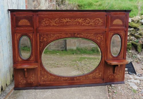 Regency Inlaid Mirror or Over Mantle