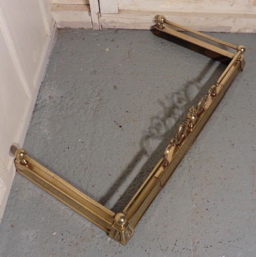 fig 1. Victorian Art Nouveau Brass Fender